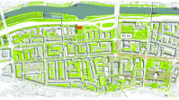 Lageplan, 3. Preis an saarländische Büro in Bietergemeinschaft mit sb-studio (Saarbrücken), Kölling Architekten (Bad Vilbel), BB22 Architekten und Stadtplaner, PGNU (beide Frankfurt a. M.) und Dumont und Partner GmbH (Neunkirchen)