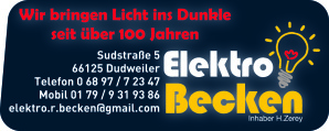 Sponsorenlogo Elektro Becken Sponsorenlogo Elektro Becken