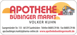 Sponsorenlogo Apotheke Bübinger Markt Sponsorenlogo Apotheke Bübinger Markt