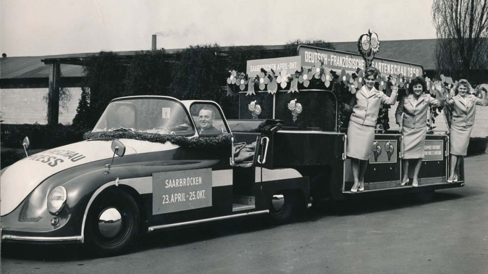 Werbefahrt für die Deutsch-Französische Gartenschau 1960. Werbefahrt für die Deutsch-Französische Gartenschau 1960.