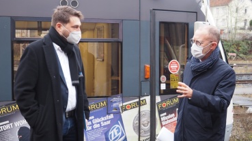 Oberbürgermeister Uwe Conradt und Marc Zingraff, Bürgermeister der Stadt Sarreguemines Image