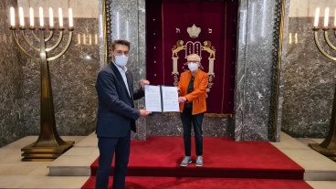 OB Conradt und Ricarda Kunger von der Synagogengemeinde Saar Image