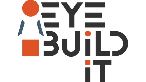 Logo Eye Build It GmbH Logo der Eye Build It GmbH mit schwarzer Schrift und einer stilisierten Figur
