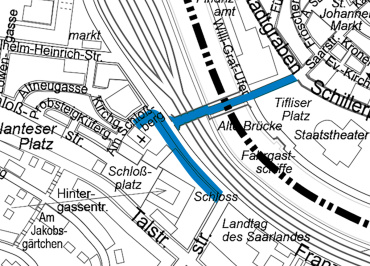 Lageplan, Feuerwerksverbot an Silvester, Schlossmauer Image