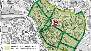 Geplanter flächendeckender Tempo-30-Bereich in der Innenstadt Image