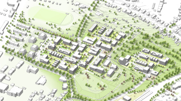 Siegerentwurf aus dem städtebaulichen Verfahren für das Plangebiet "Im Knappenroth" Image