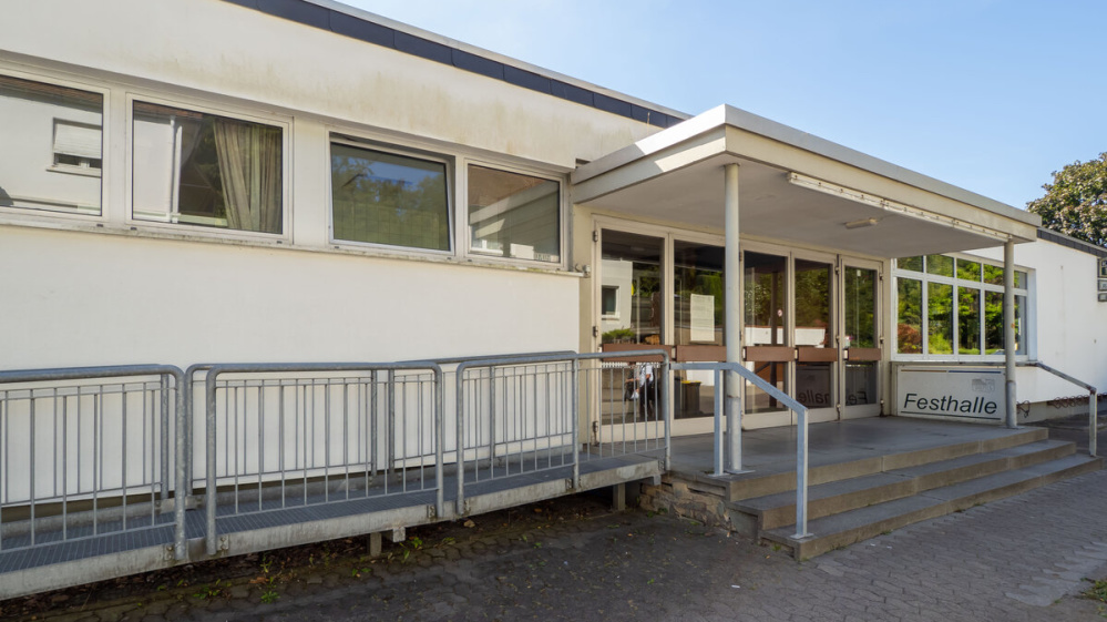 Festhalle Schafbrücke, Außenansicht Festhalle Schafbrücke, Außenansicht
