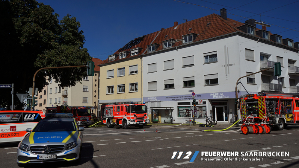 Einsatz Dachstuhlbrand in Alt-Saarbrücken Einsatz Dachstuhlbrand in Alt-Saarbrücken
