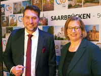 Neujahrsempfang 2024: OB Conradt mit Mininsterpräsidentin Anke Rehlinger Neujahrsempfang 2024: OB Conradt mit Mininsterpräsidentin Anke Rehlinger