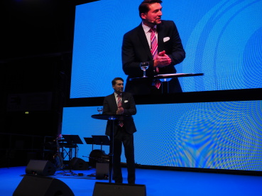 Oberbürgermeister Uwe Conradt bei seiner Rede zum Neujahrsempfang 2025 Image