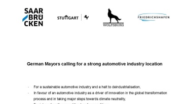 Erklärung Starker Automobilstandort, Englisch - Stand 16. Mai Image