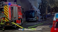 Brand eines Linienbusses in der Innenstadt