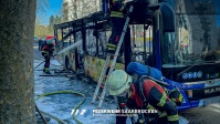 Brand eines Linienbusses in der Innenstadt