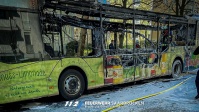 Brand eines Linienbusses in der Innenstadt
