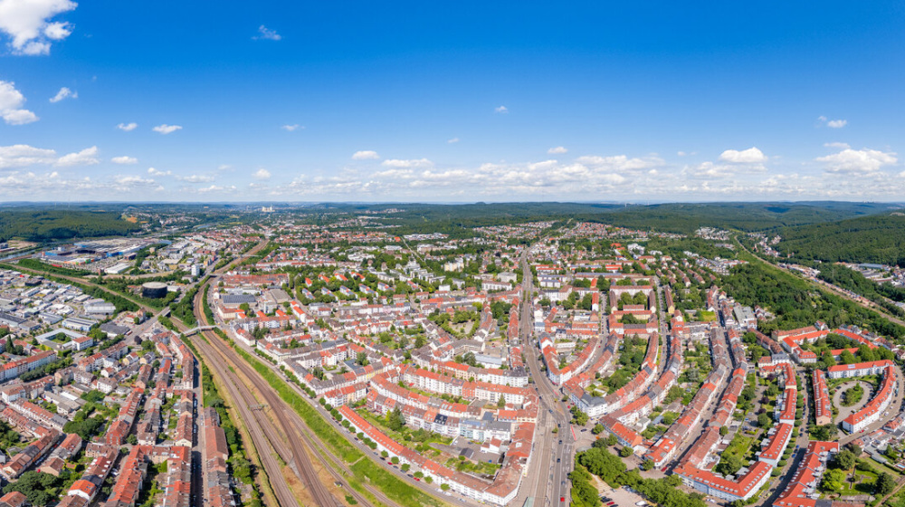 Malstatt von Oben Ansicht von Oben auf Stadt
