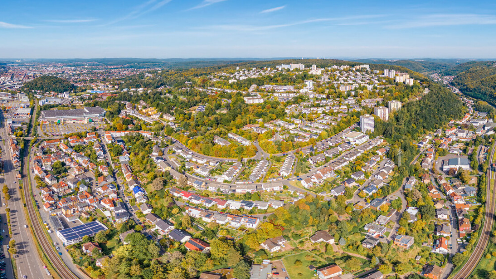 Eschberg Ansicht von Oben auf die Stadt