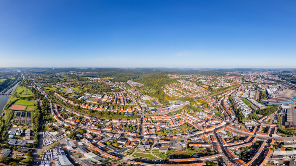 Burbach von Oben Ansicht von Oben auf eine Stadt