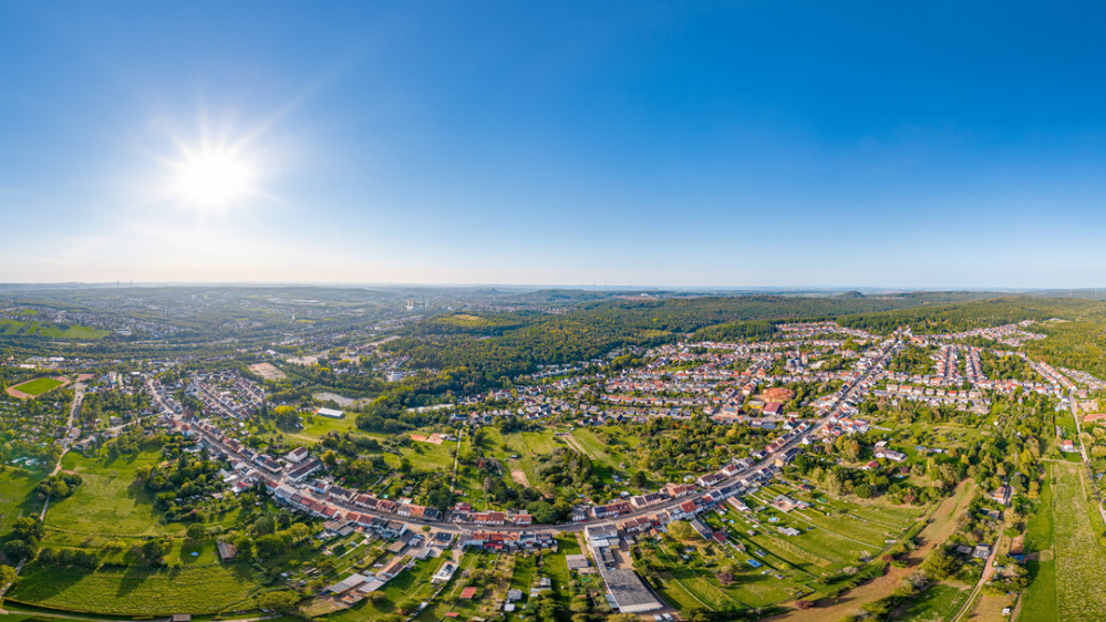 Altenkessel von Oben Ansicht von Oben auf Stadt und Wald