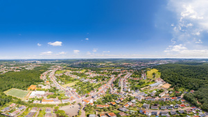 Gersweiler Ansicht von Oben auf ein Dorf
