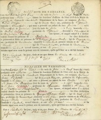 Geburtsregister des Standesamtes Saarbrücken aus dem Jahr 1807 Historisches handgeschriebenes Dokument aus dem Jahr 1807