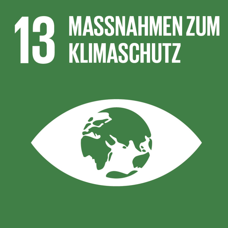 Symbol für Nachhaltigkeitsziel 13: Maßnahmen zum Klimaschutz